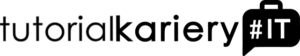 Logo Tutorialkariery.pl to czarny napis na białym tle
