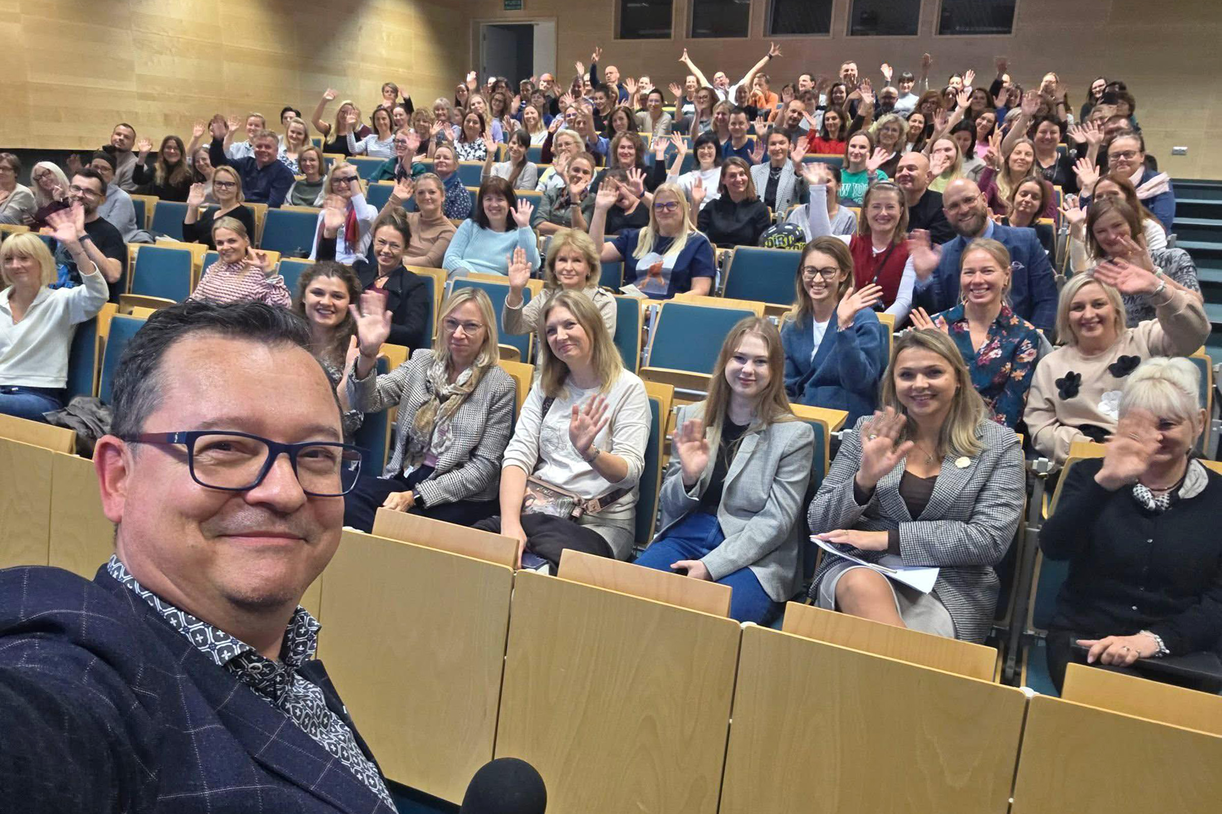 Prof. Marcin Szulc podczas spotkania „Cisnąć czy nie cisnąć?” 8 października w PPNT w Gdyni (fot. Marcin Szulc)
